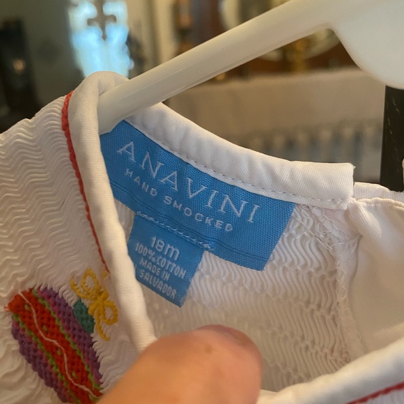 Anavini Smocked Infant Girls Dress size 18 months - Picture 8 of 16